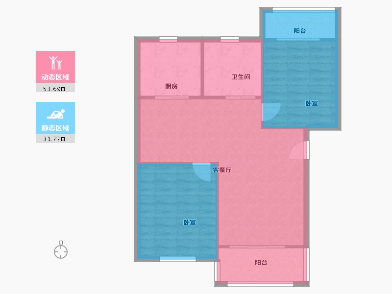 安徽省-合肥市-海州景秀世家-一期-78.50-户型库-动静分区