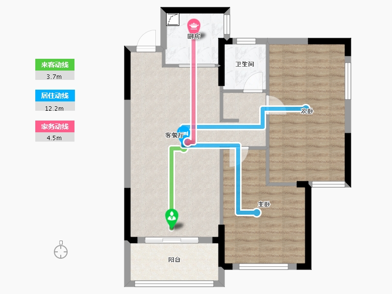 湖南省-益阳市-保利香槟国际-75.00-户型库-动静线