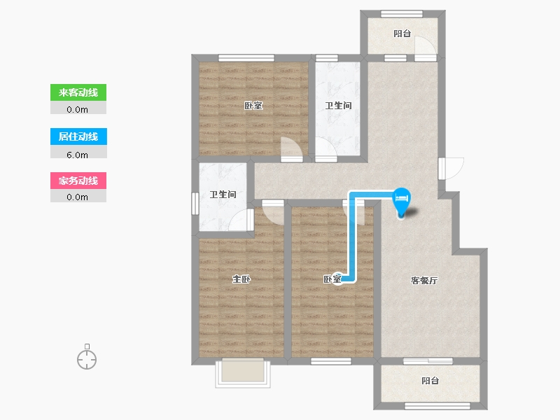 河北省-邯郸市-盛世长安小区-110.00-户型库-动静线