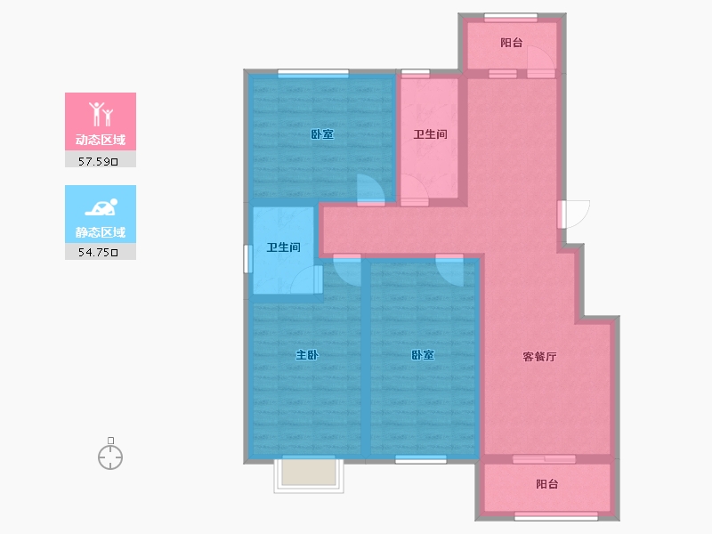 河北省-邯郸市-盛世长安小区-110.00-户型库-动静分区