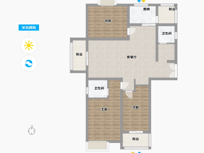 河南省-商丘市-育新苑-101.44-户型库-采光通风