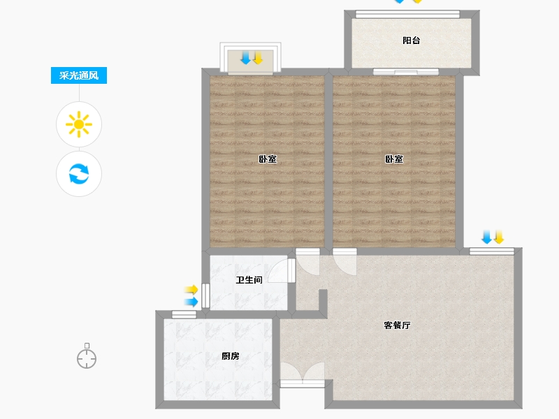 安徽省-阜阳市-酒厂小区-100.00-户型库-采光通风