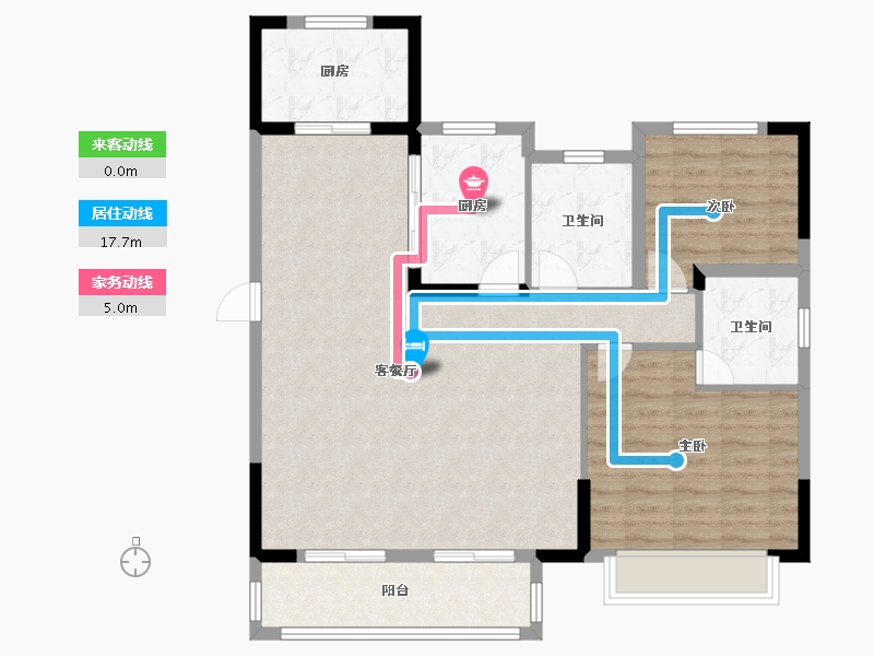 浙江省-湖州市-溪岸名城-107.01-户型库-动静线