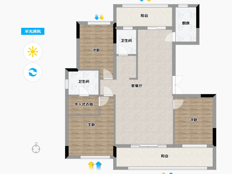 河南省-郑州市-招商公园１８７２-127.80-户型库-采光通风