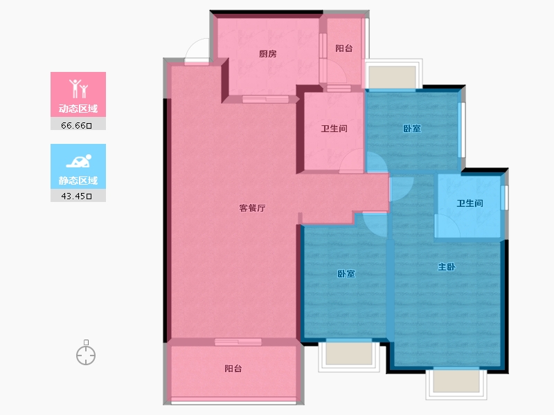 广东省-阳江市-恒大悦龙府-100.00-户型库-动静分区