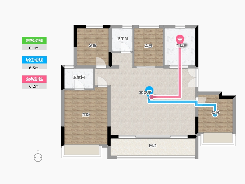 江苏省-苏州市-景粼天著-109.00-户型库-动静线