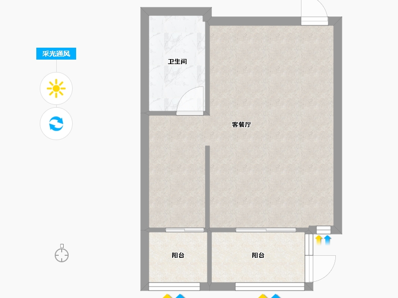 天津-天津市-春和仁居-37.40-户型库-采光通风