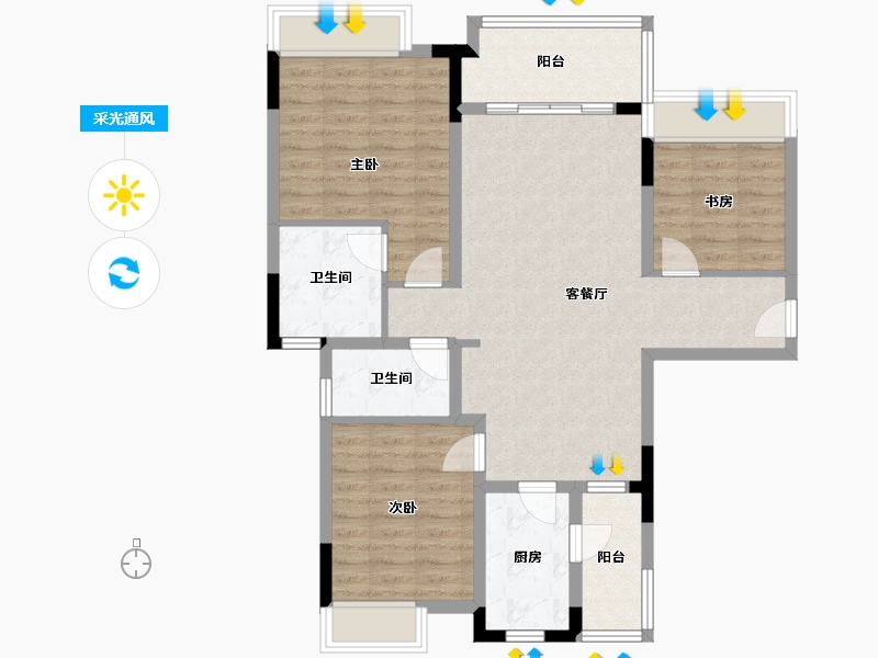 四川省-成都市-金云府-97.00-户型库-采光通风