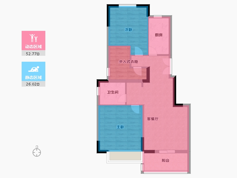 浙江省-嘉兴市-鸿翔紫藤里-70.00-户型库-动静分区