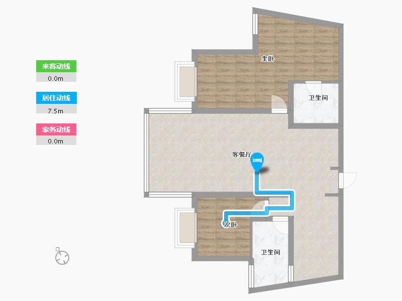 贵州省-遵义市-维也纳-89.00-户型库-动静线