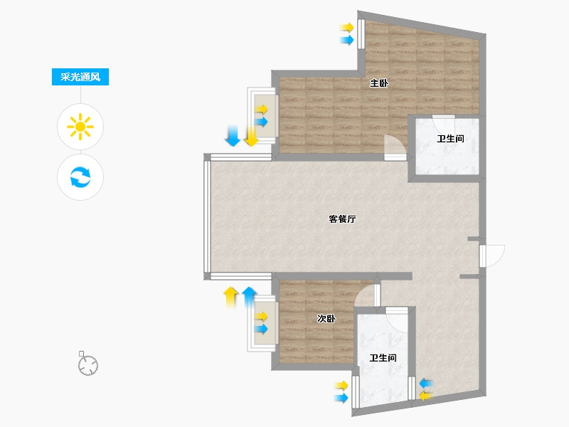 贵州省-遵义市-维也纳-89.00-户型库-采光通风