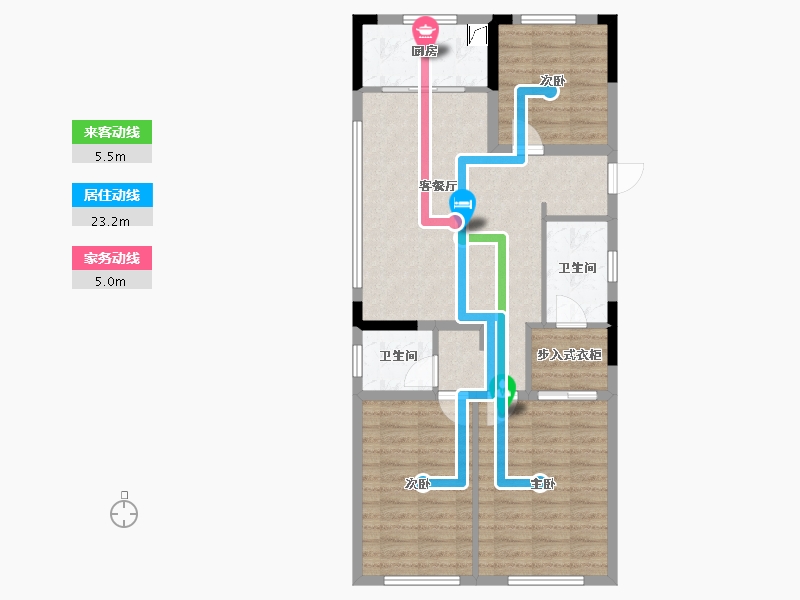 浙江省-杭州市-万达同心湾-82.00-户型库-动静线