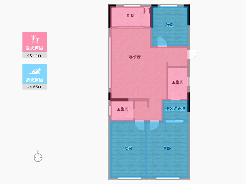 浙江省-杭州市-万达同心湾-82.00-户型库-动静分区