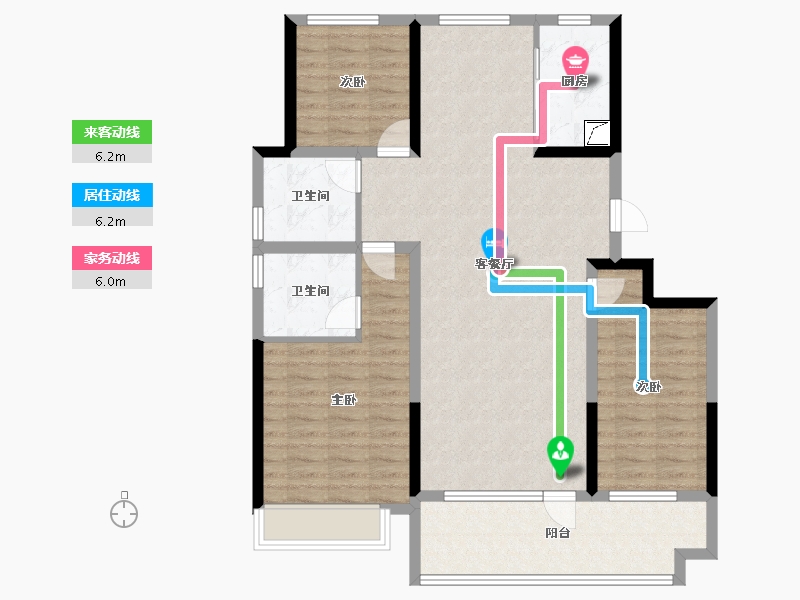 山东省-聊城市-莘县汇丰·陶然居-103.20-户型库-动静线