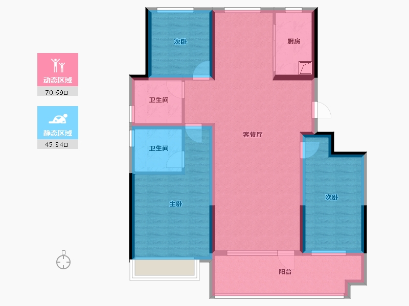 山东省-聊城市-莘县汇丰·陶然居-103.20-户型库-动静分区