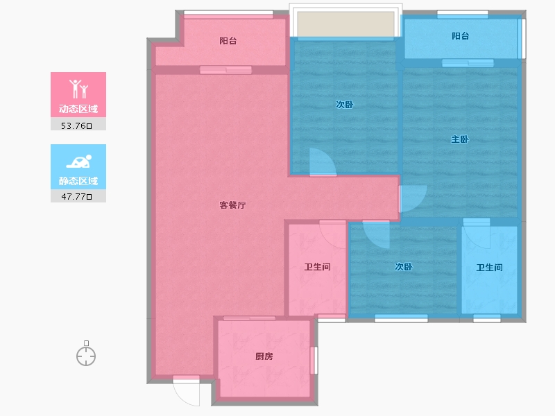 湖北省-武汉市-联投龙湾-90.00-户型库-动静分区