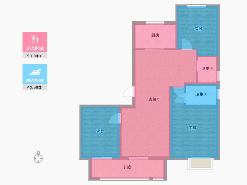 山东省-潍坊市-中梁颐和雅筑-92.79-户型库-动静分区