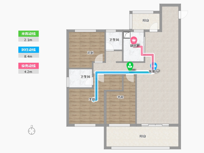 湖北省-黄冈市-城投玲珑家园-114.44-户型库-动静线