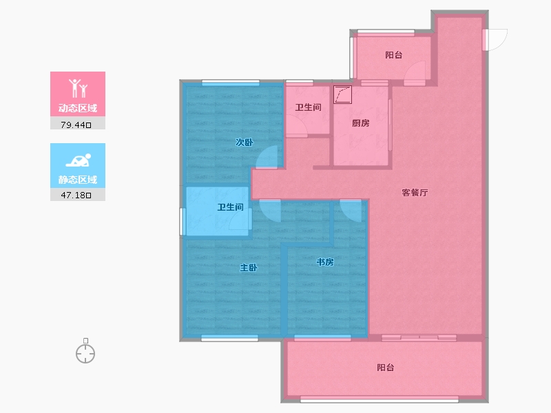 湖北省-黄冈市-城投玲珑家园-114.44-户型库-动静分区