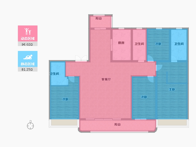 山东省-青岛市-瑞源名嘉荷府-159.25-户型库-动静分区