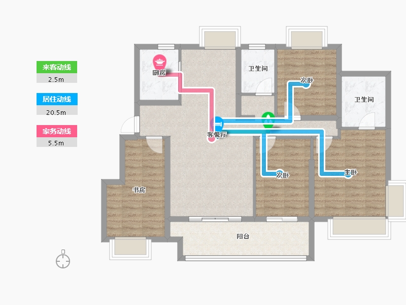 湖北省-宜昌市-宜昌城市旅游客厅国际社区-101.61-户型库-动静线