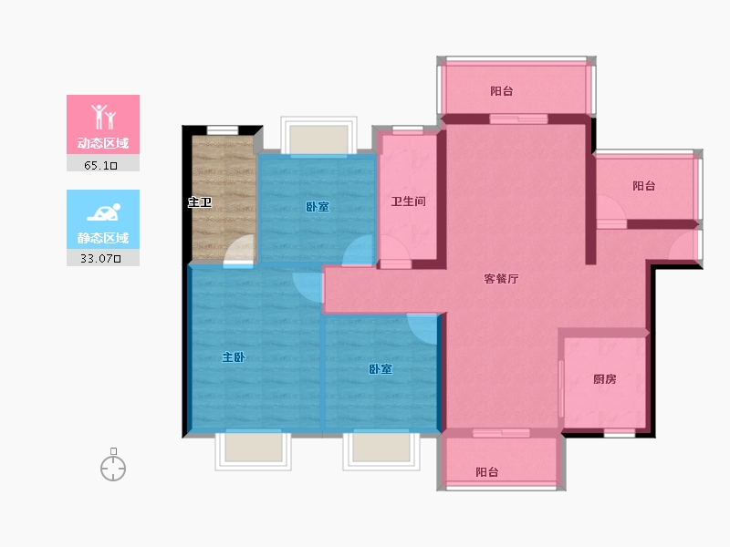 广东省-河源市-龙光城-92.81-户型库-动静分区