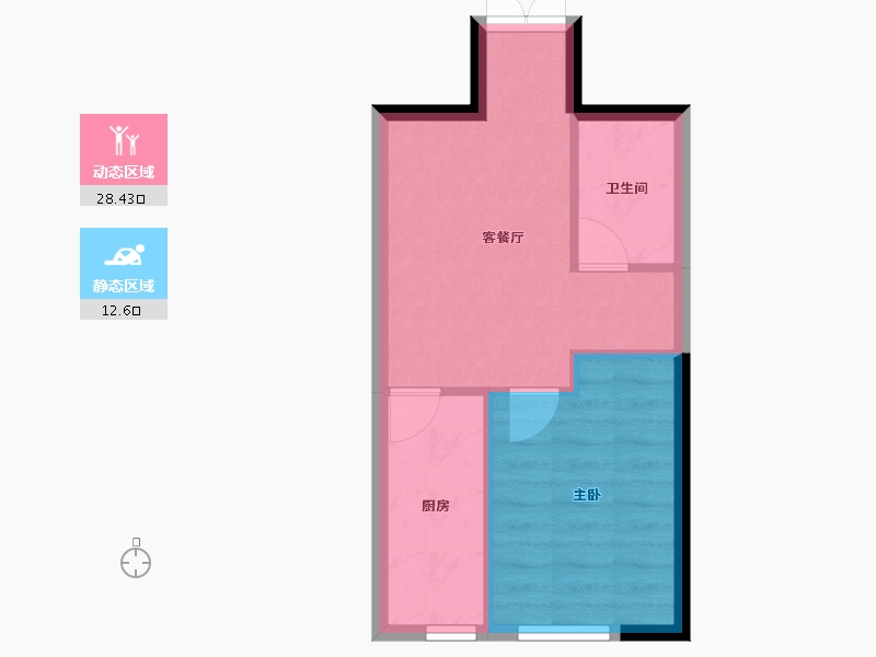 辽宁省-鞍山市-时代华府-36.74-户型库-动静分区