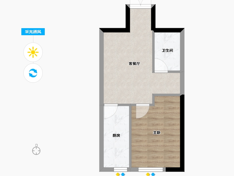 辽宁省-鞍山市-时代华府-36.74-户型库-采光通风