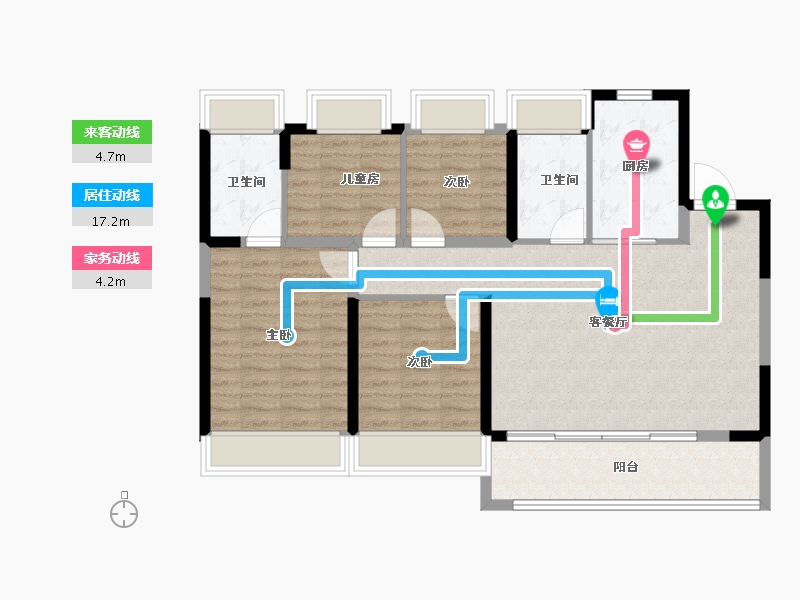 江苏省-扬州市-新能源天骄望-99.20-户型库-动静线