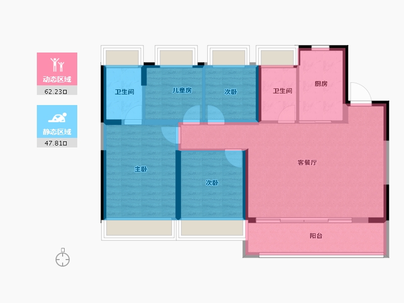 江苏省-扬州市-新能源天骄望-99.20-户型库-动静分区