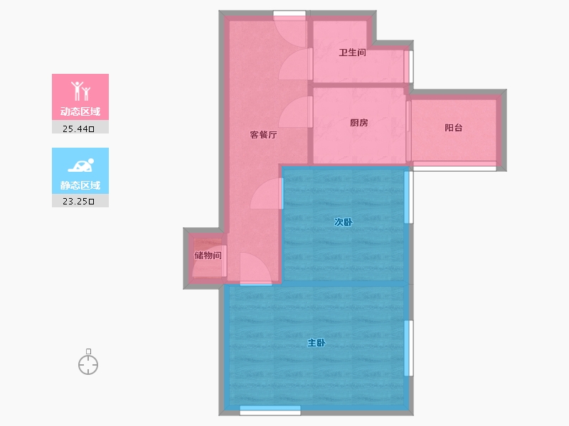 北京-北京市-双榆树南里-二区-41.60-户型库-动静分区