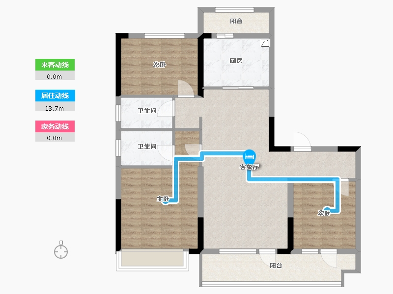 广西壮族自治区-南宁市-彰泰滨江学府-100.00-户型库-动静线