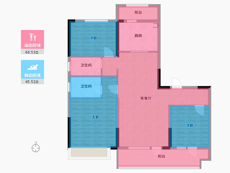 广西壮族自治区-南宁市-彰泰滨江学府-100.00-户型库-动静分区