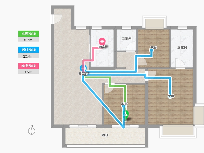 湖北省-宜昌市-宜昌城市旅游客厅国际社区-94.41-户型库-动静线