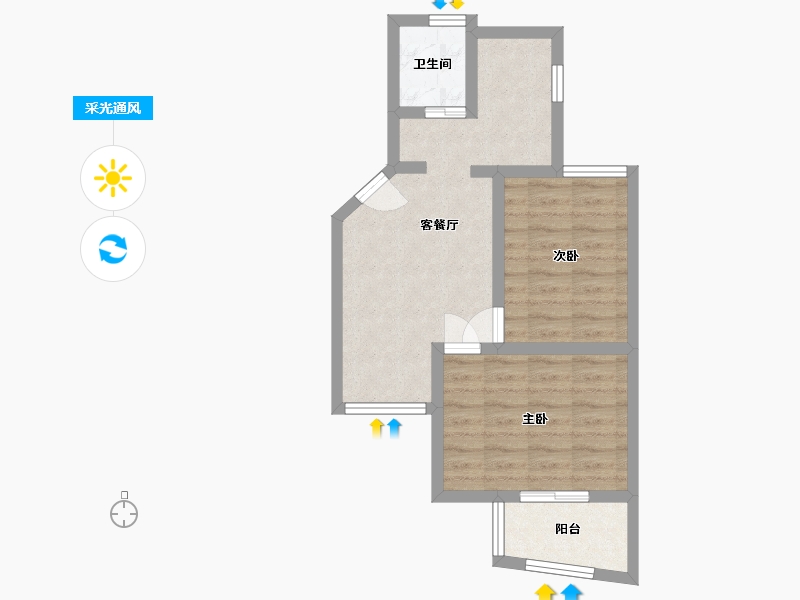 上海-上海市-晶波坊-50.00-户型库-采光通风