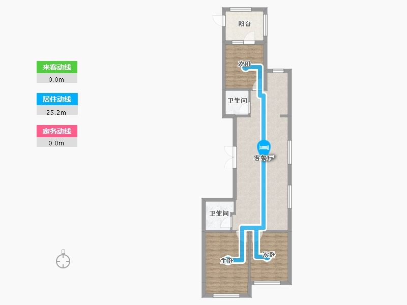 辽宁省-鞍山市-时代华府-78.88-户型库-动静线