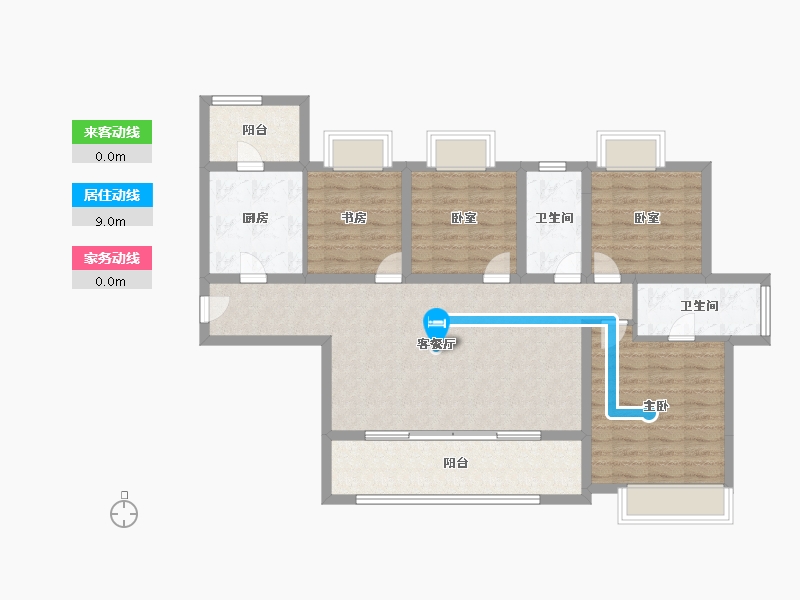 重庆-重庆市-中粮天悦壹号-104.00-户型库-动静线