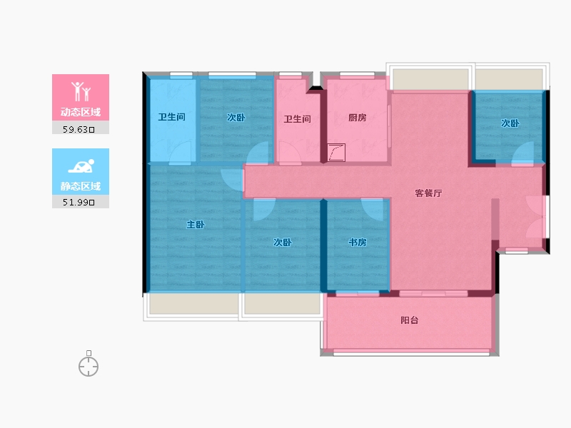 广东省-广州市-越秀·大学·星汇城-100.01-户型库-动静分区