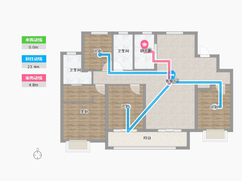 江苏省-镇江市-万科翡翠公园-115.20-户型库-动静线