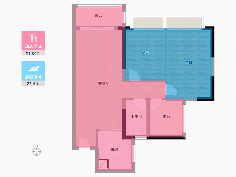 广东省-广州市-星瀚TOD-68.00-户型库-动静分区