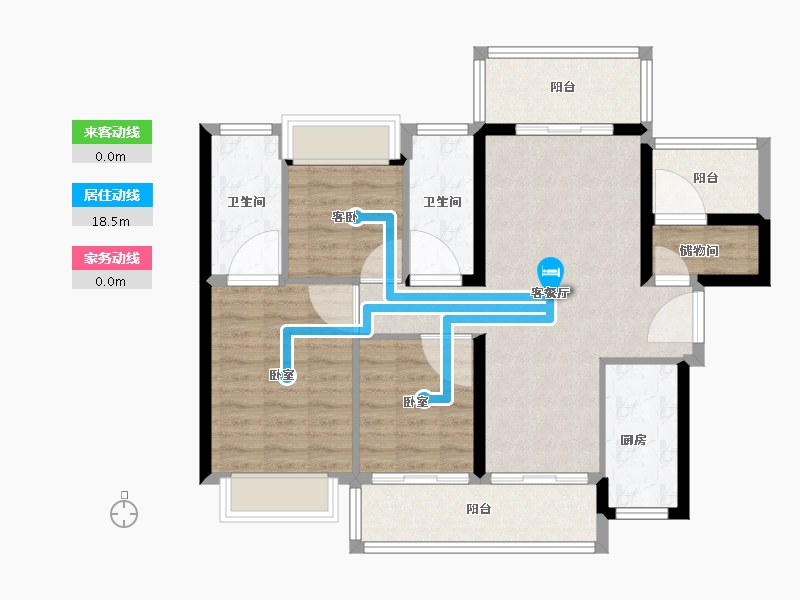 广东省-河源市-龙光城-88.80-户型库-动静线