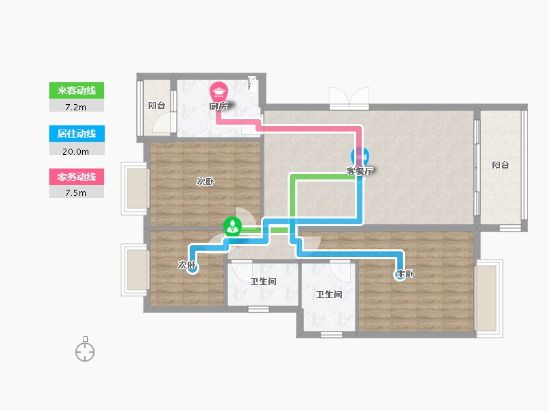 广东省-中山市-阳光美加-二期-116.00-户型库-动静线