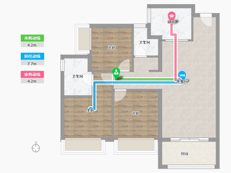 广东省-惠州市-君逸府-76.00-户型库-动静线