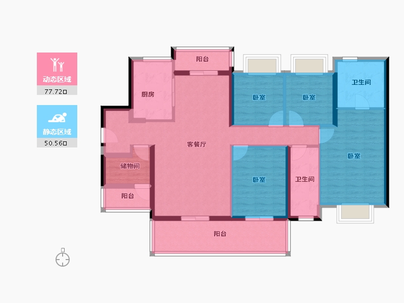 广东省-河源市-龙光城-114.41-户型库-动静分区