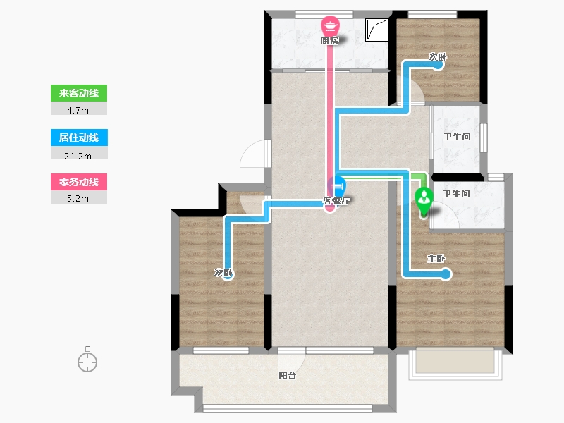 山东省-聊城市-莘县汇丰·陶然居-95.20-户型库-动静线