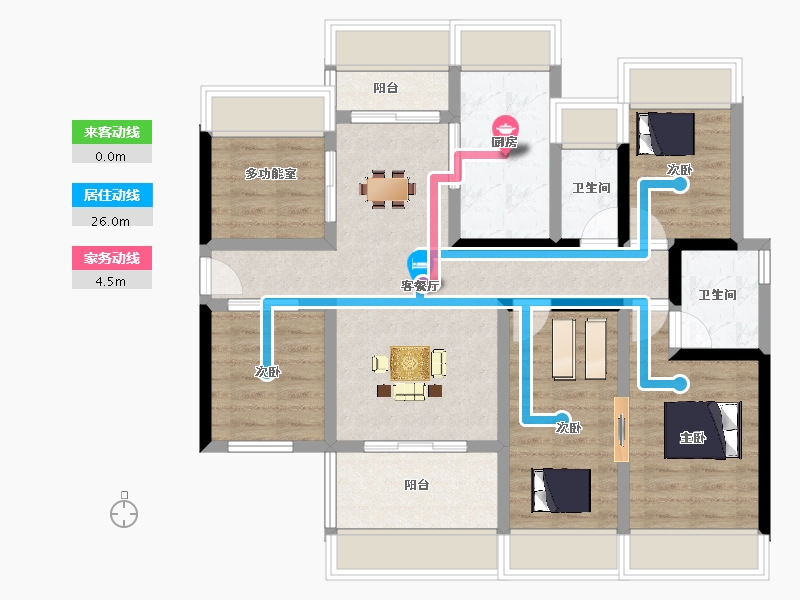 广东省-江门市-富居悦公馆-89.39-户型库-动静线