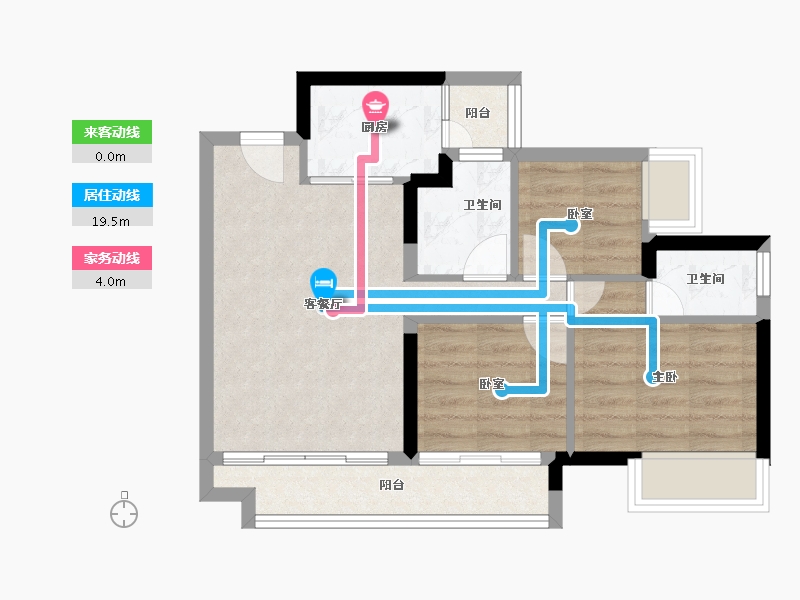 广东省-江门市-保利中央公馆-57.50-户型库-动静线