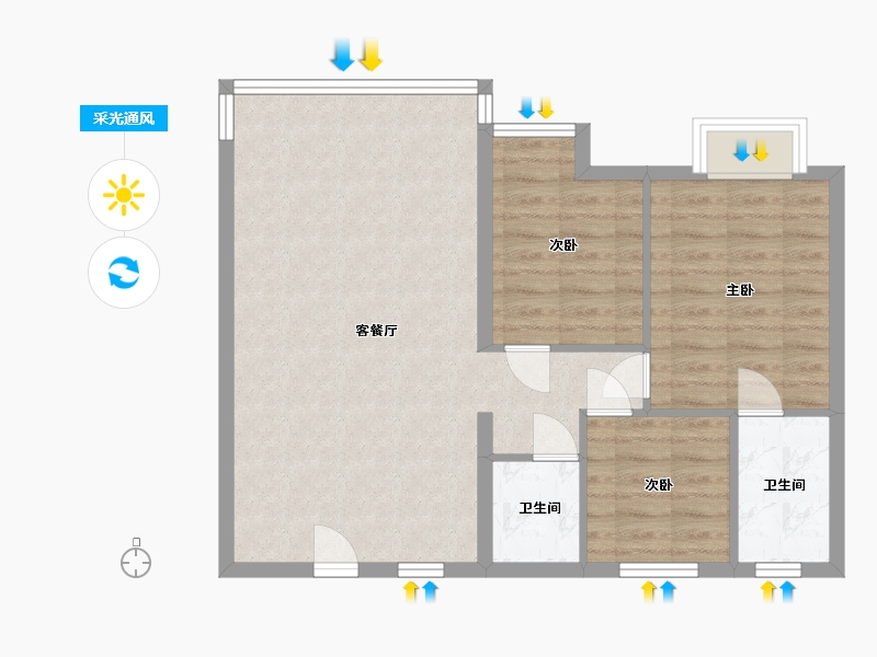 江西省-景德镇市-九颂壹号院-88.00-户型库-采光通风