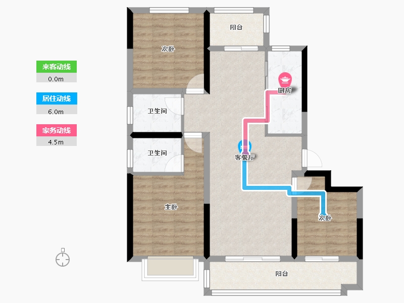 山东省-聊城市-世家·学府里-90.15-户型库-动静线