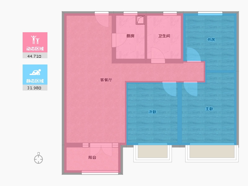 河北省-张家口市-远洋尚东万和-85.00-户型库-动静分区